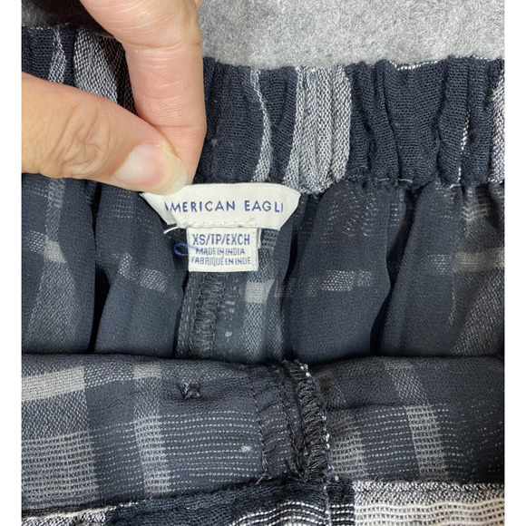American Eagle Shorts Womens Extra Small Plaid High Rise Buttons Lined Summer - Picture 8 of 15